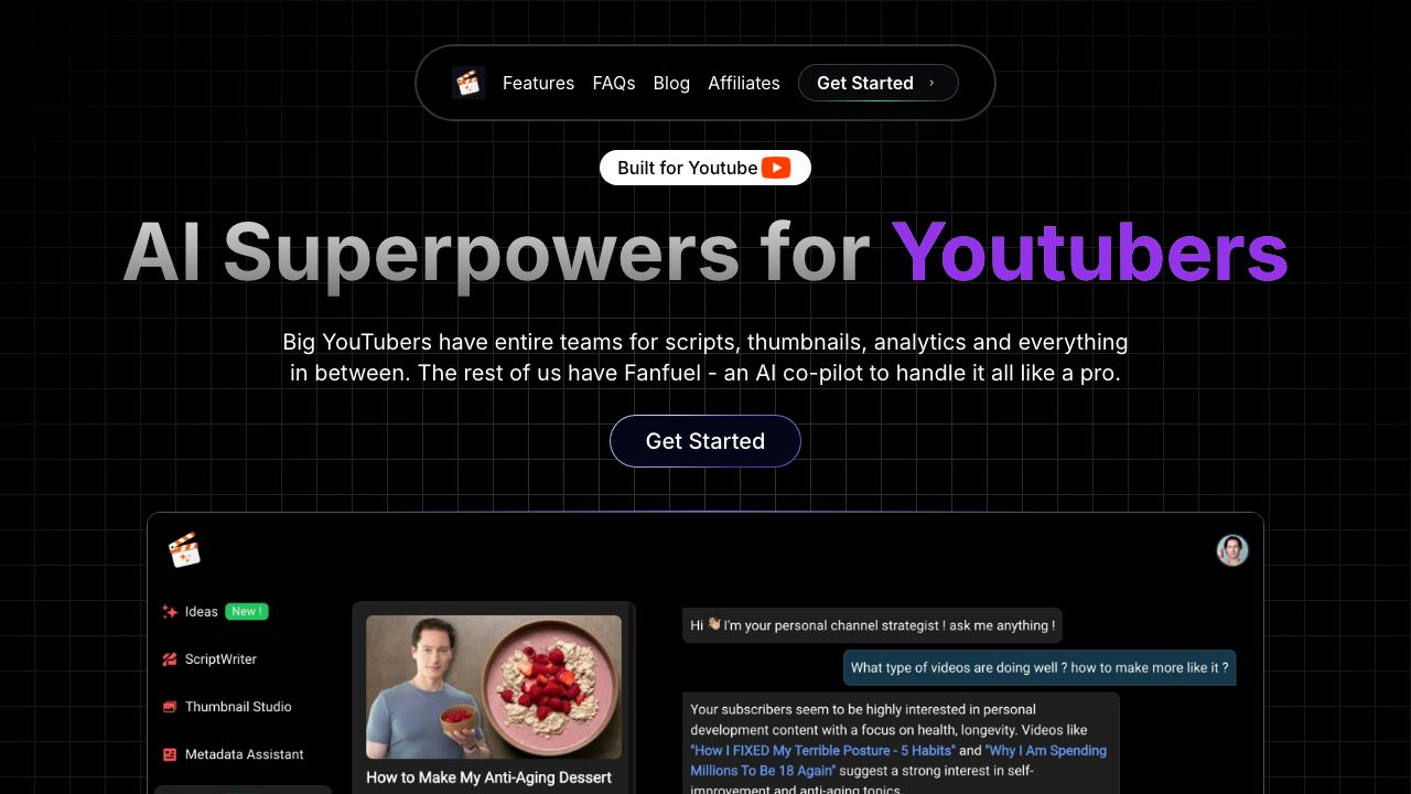 Fanfuel website screenshot