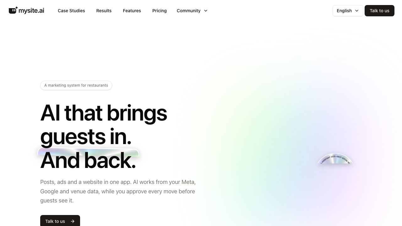 mysite.ai website screenshot