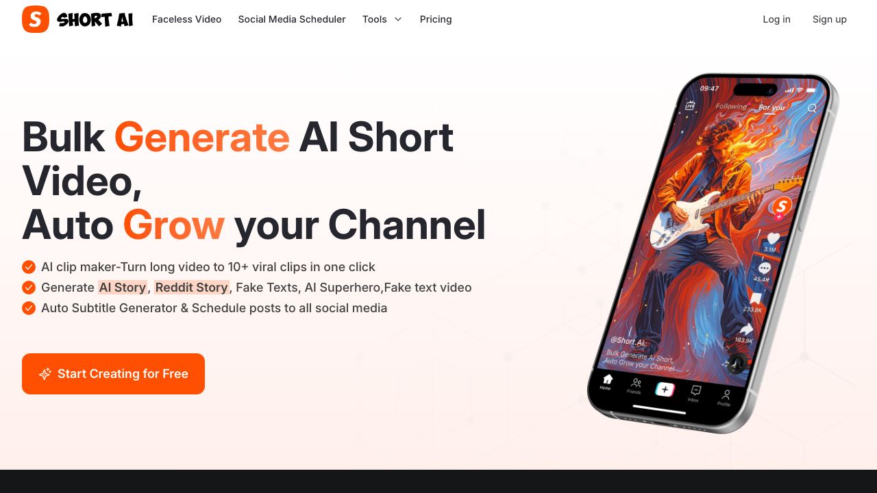 Short AI 网站截图