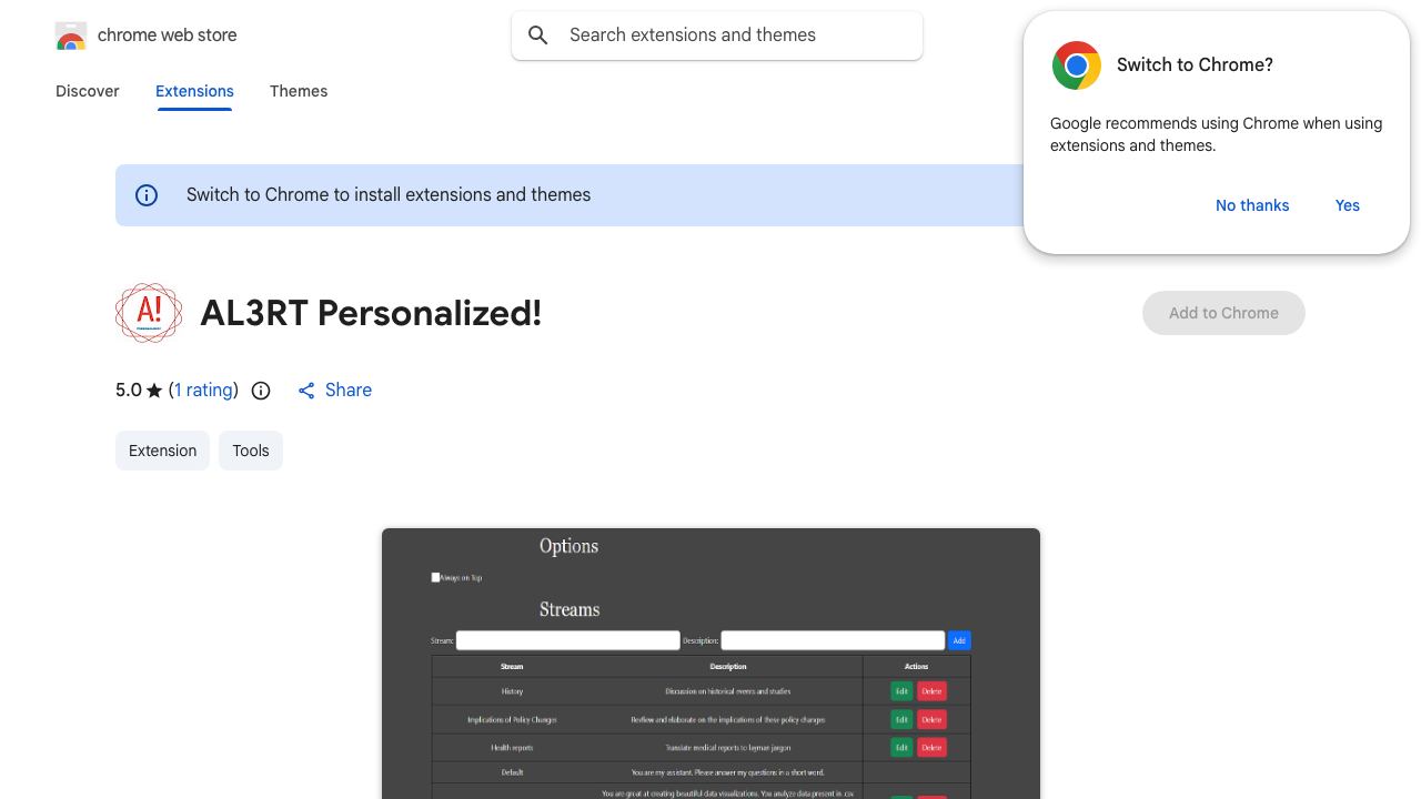 AL3RT Personalized! 网站截图