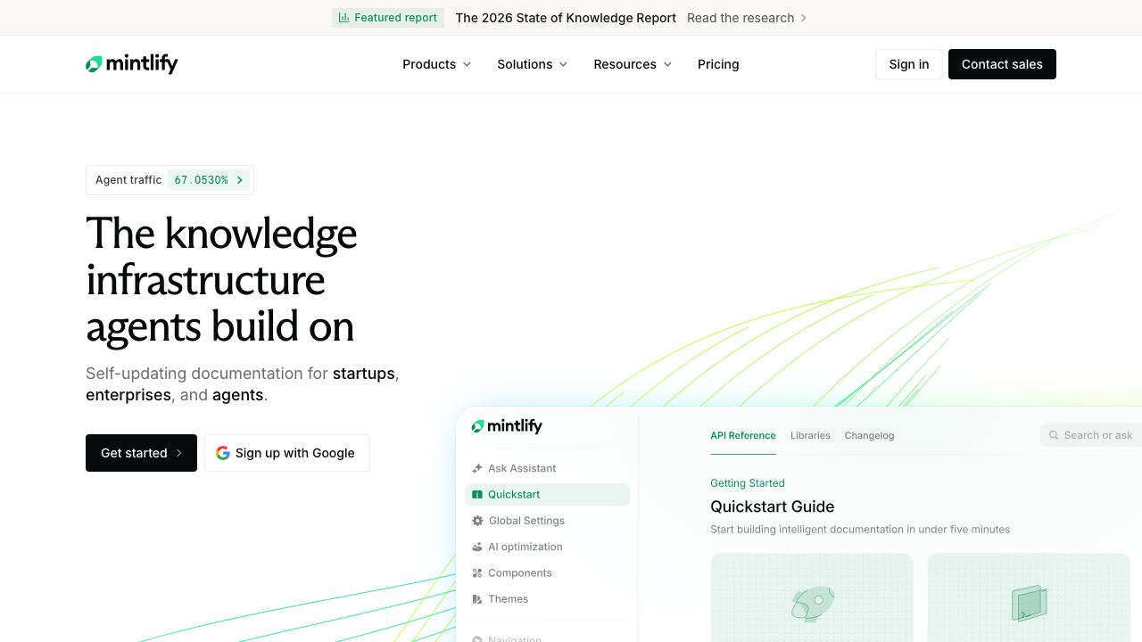 Mintlify 网站截图