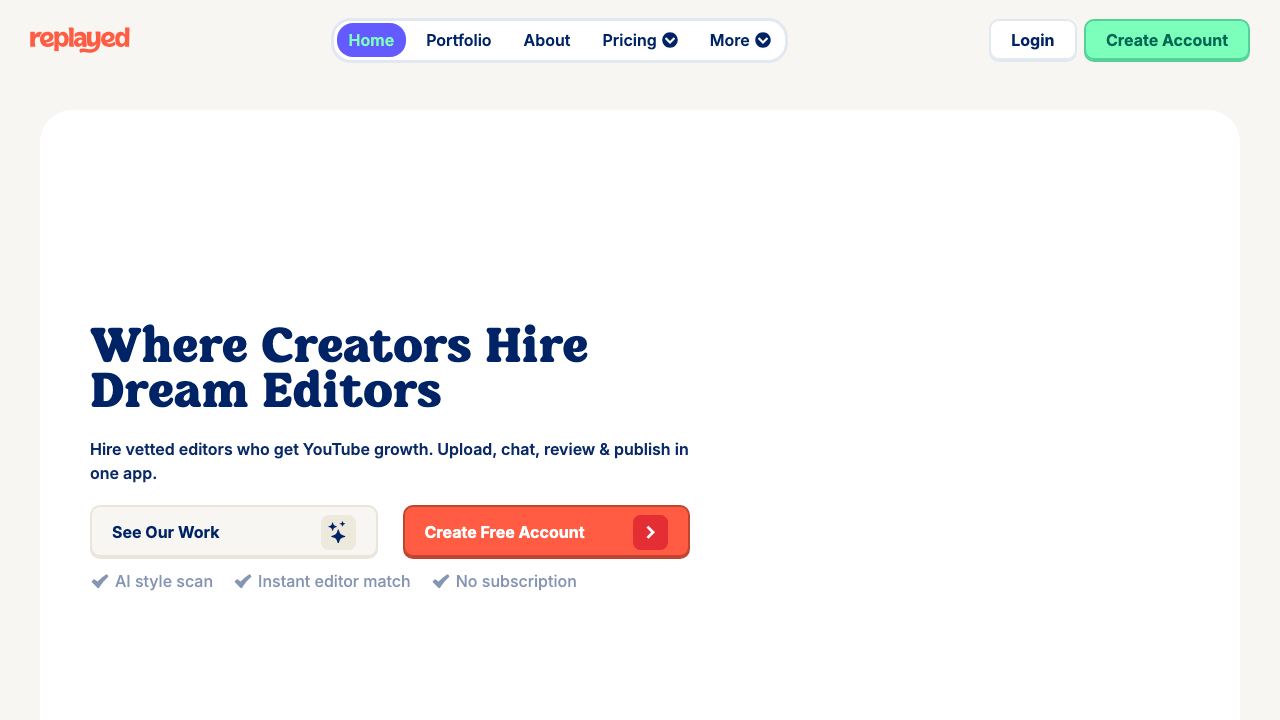Replayed website screenshot