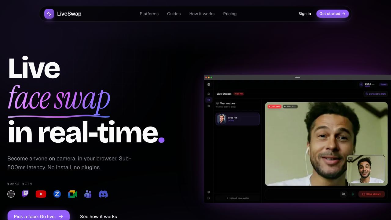 Live Swap 网站截图