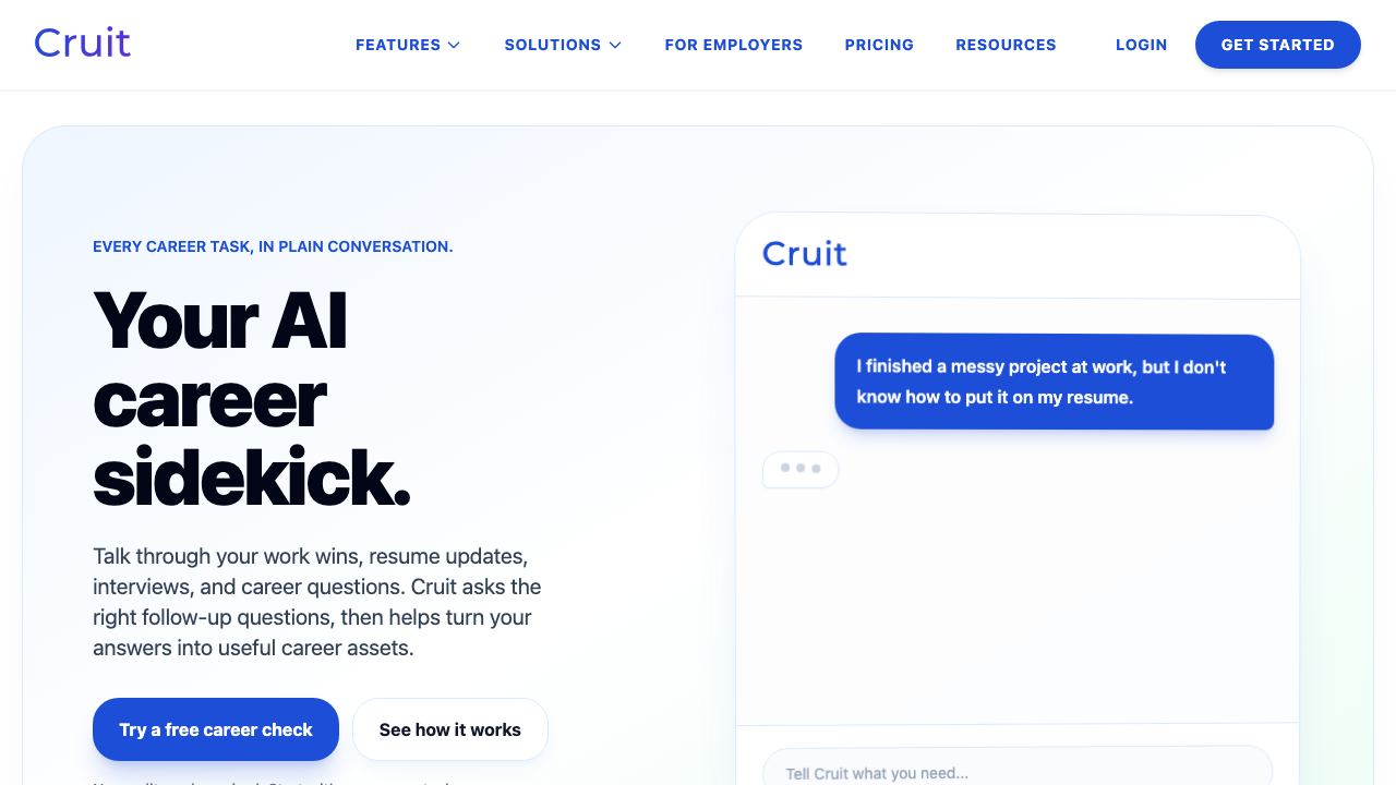 Cruit 网站截图