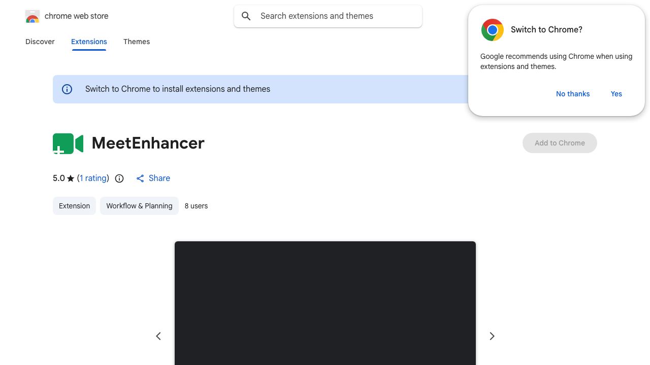 MeetEnhancer website screenshot