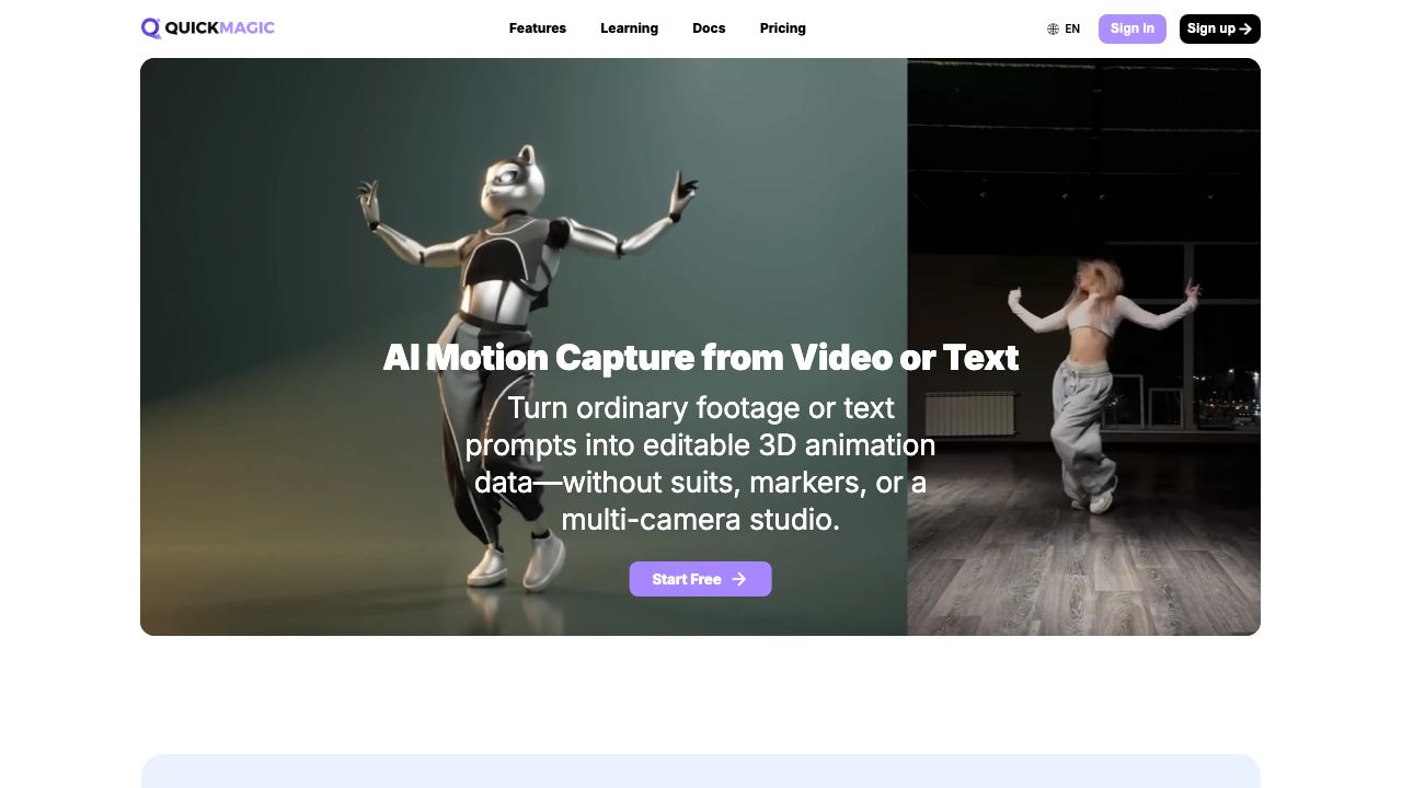 QuickMagic website screenshot