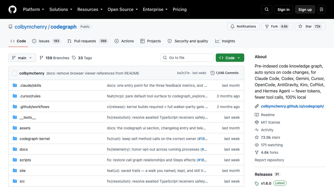 CodeGraph website screenshot