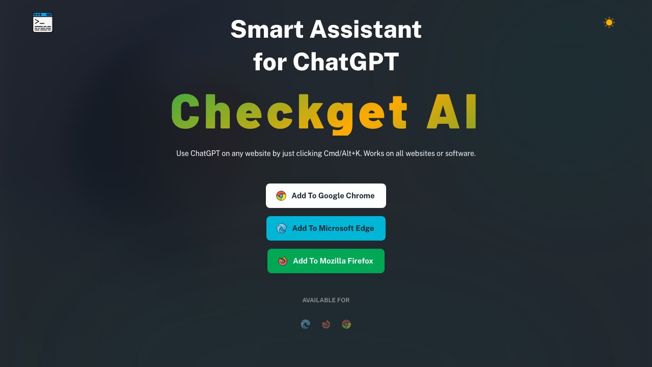 Checkget website screenshot