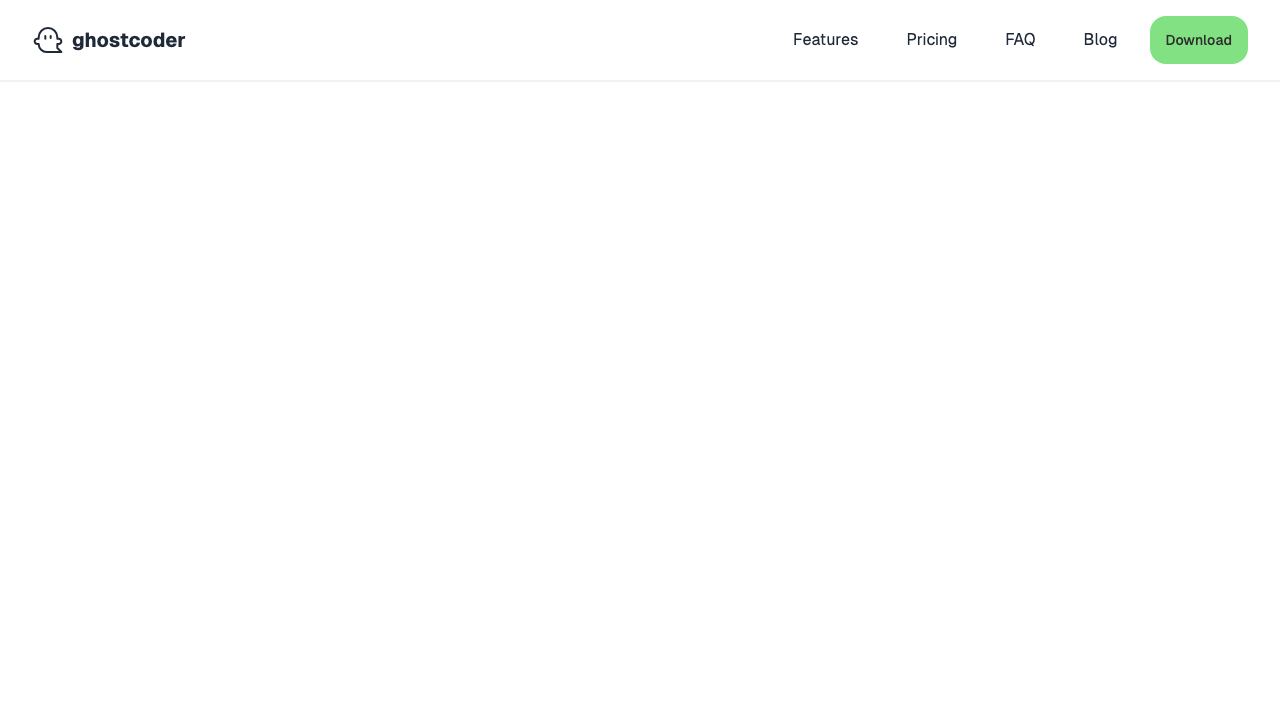 GhostCoder website screenshot