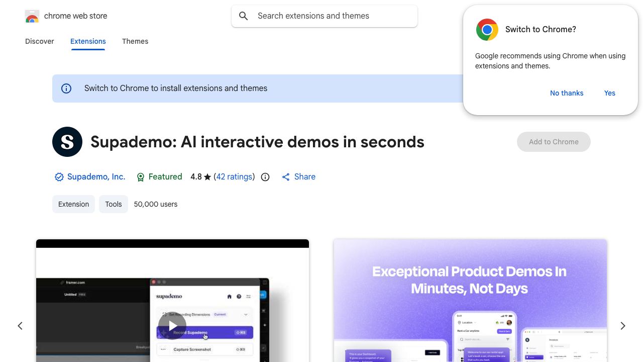 Supademo: AI interactive demos in seconds 网站截图