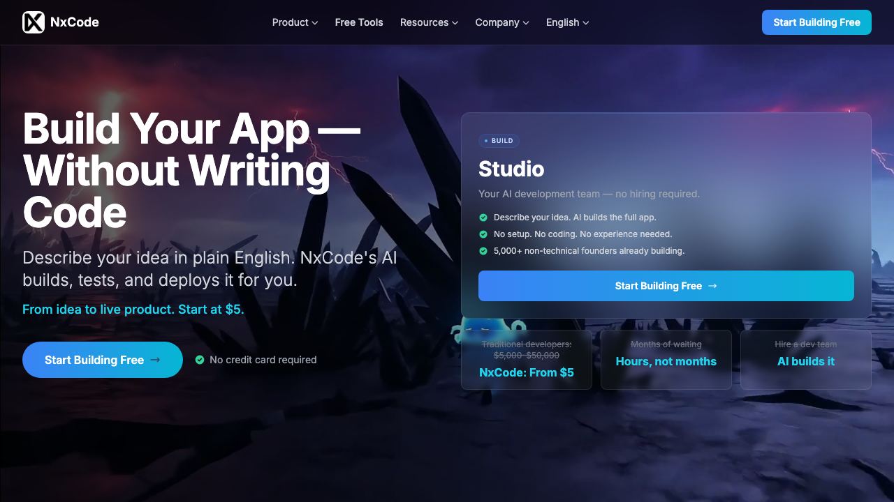 NxCode website screenshot