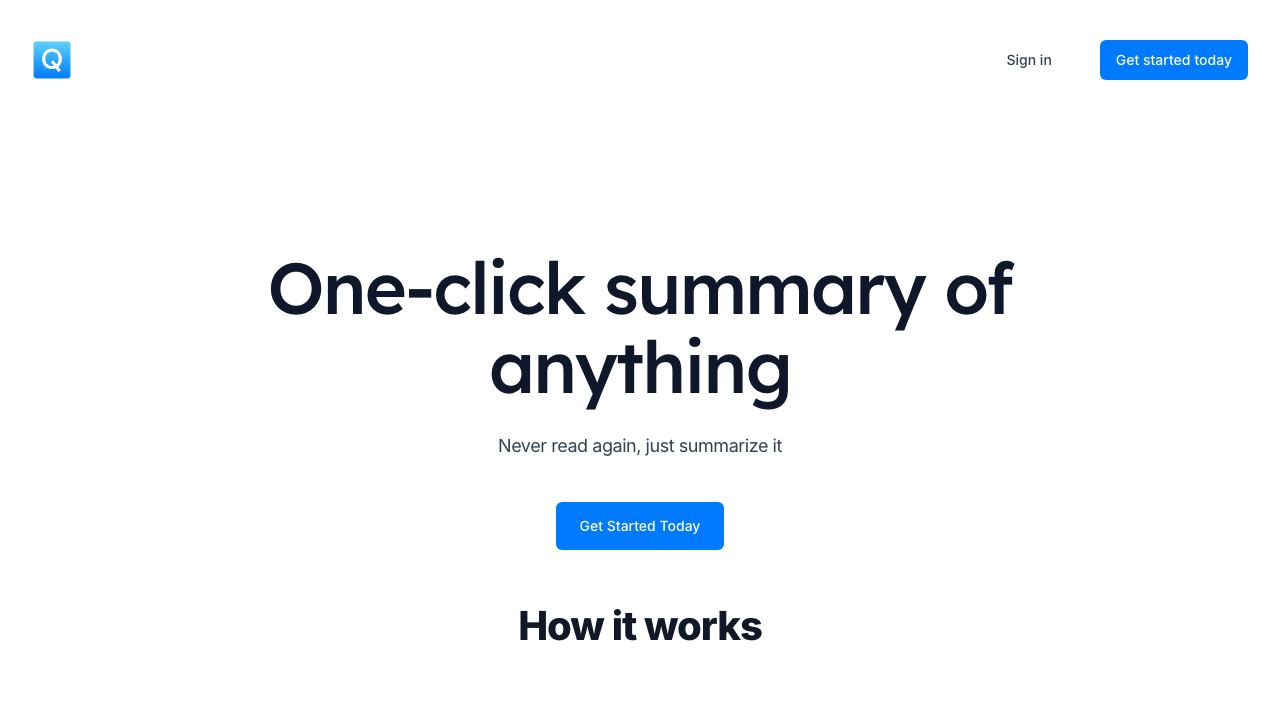 QuickRead AI 网站截图