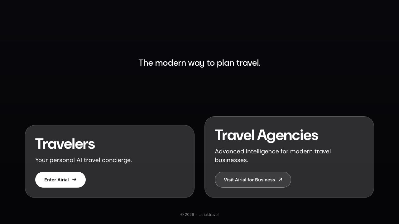 Airial Travel 网站截图