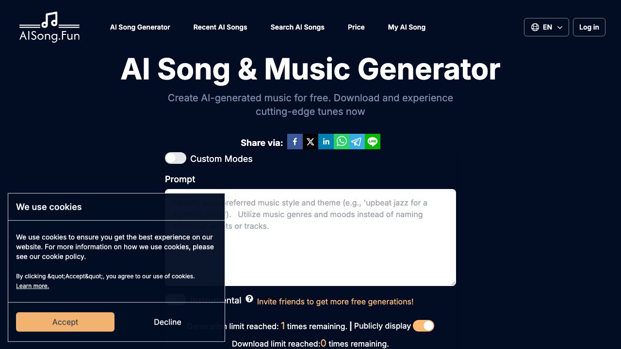 AI Song 网站截图