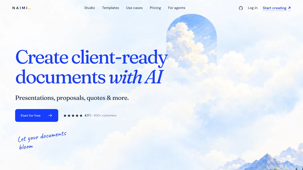 Naimi website screenshot