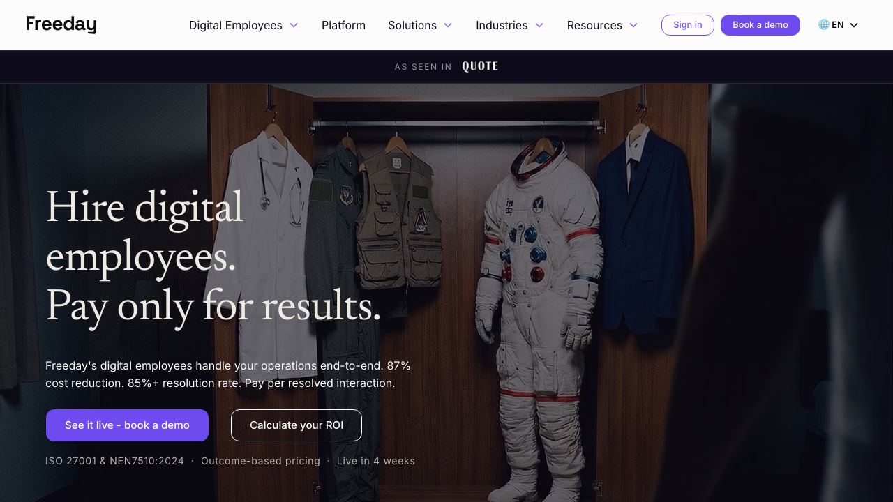 Freeday.ai website screenshot