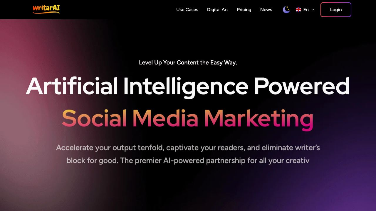 Writarai website screenshot