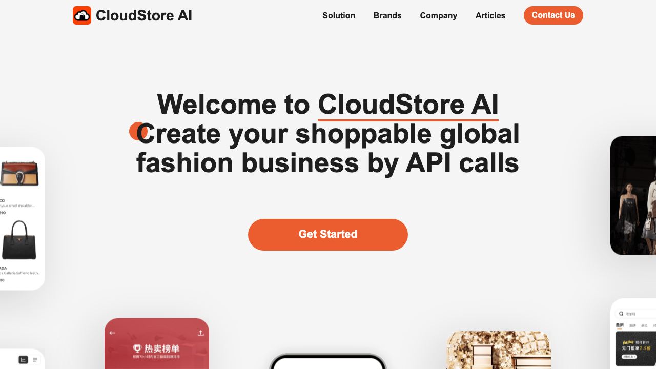 Cloud Store AI – Smart Shopping API website screenshot