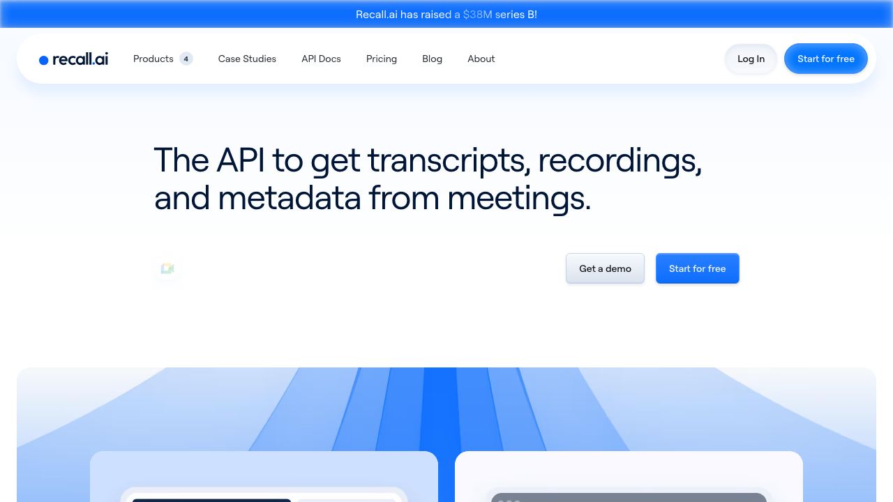 Recall.ai website screenshot