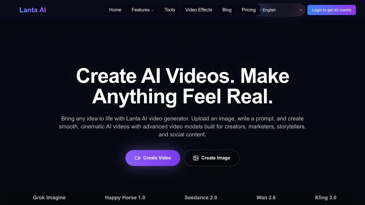 Lanta AI website screenshot