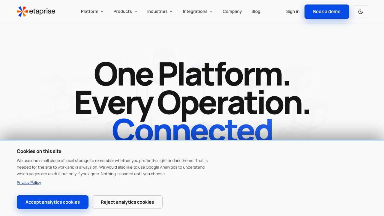 Etaprise Field Service Management 网站截图