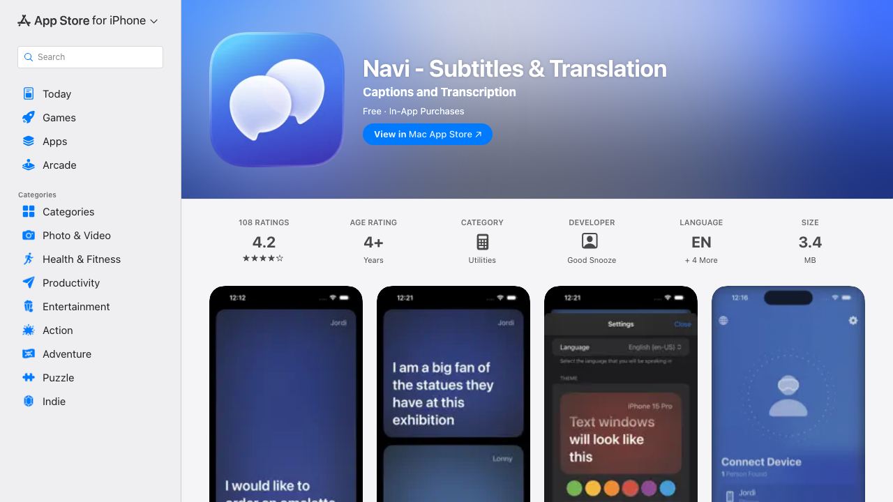Navi for Vision Pro 网站截图