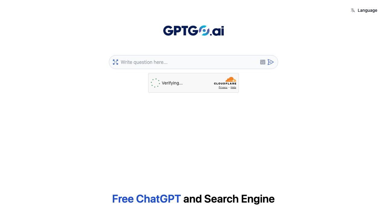GPTGO 网站截图