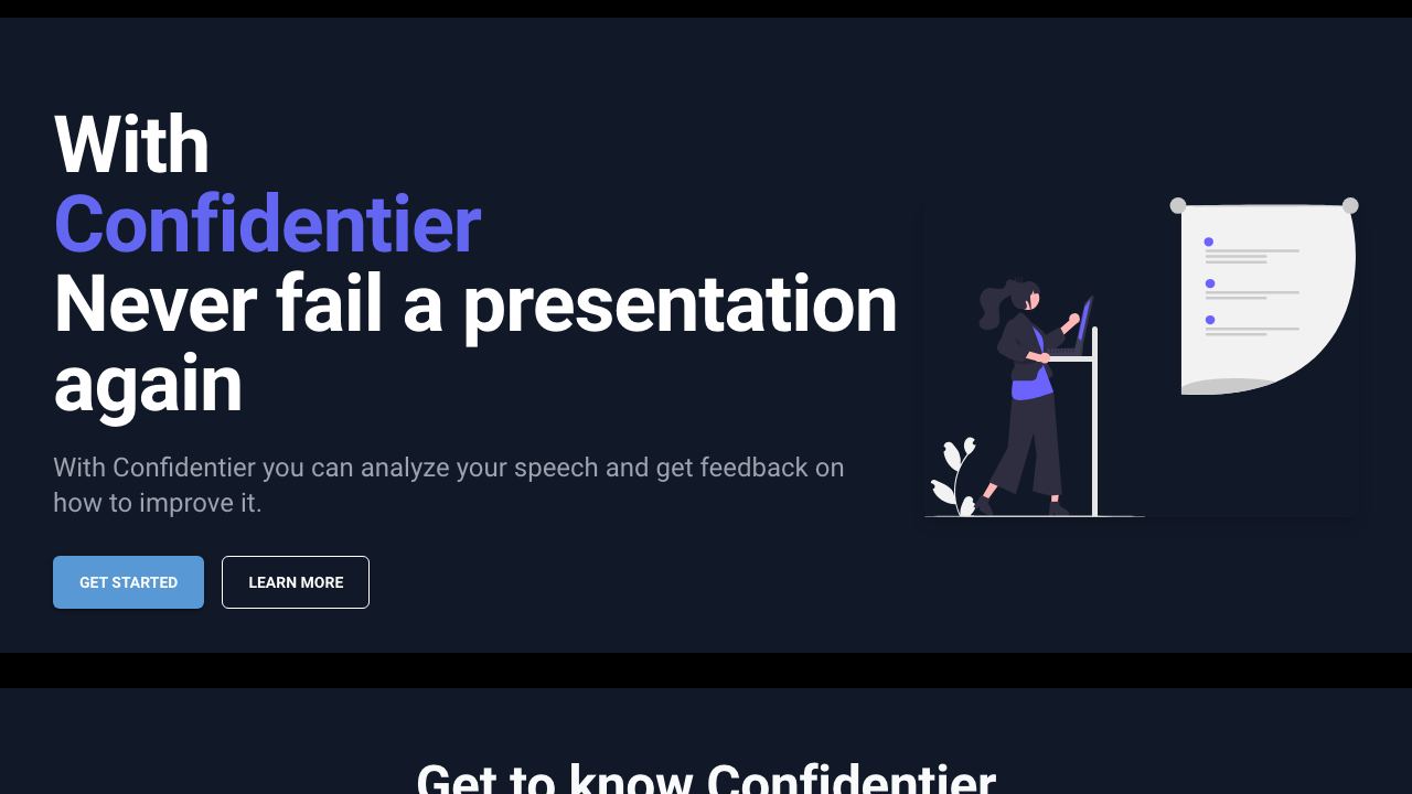 Confidentier 网站截图