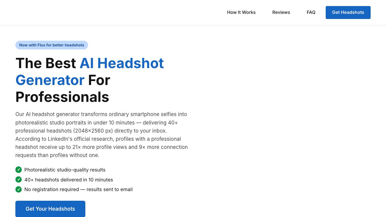 AI Headshot Generators 网站截图