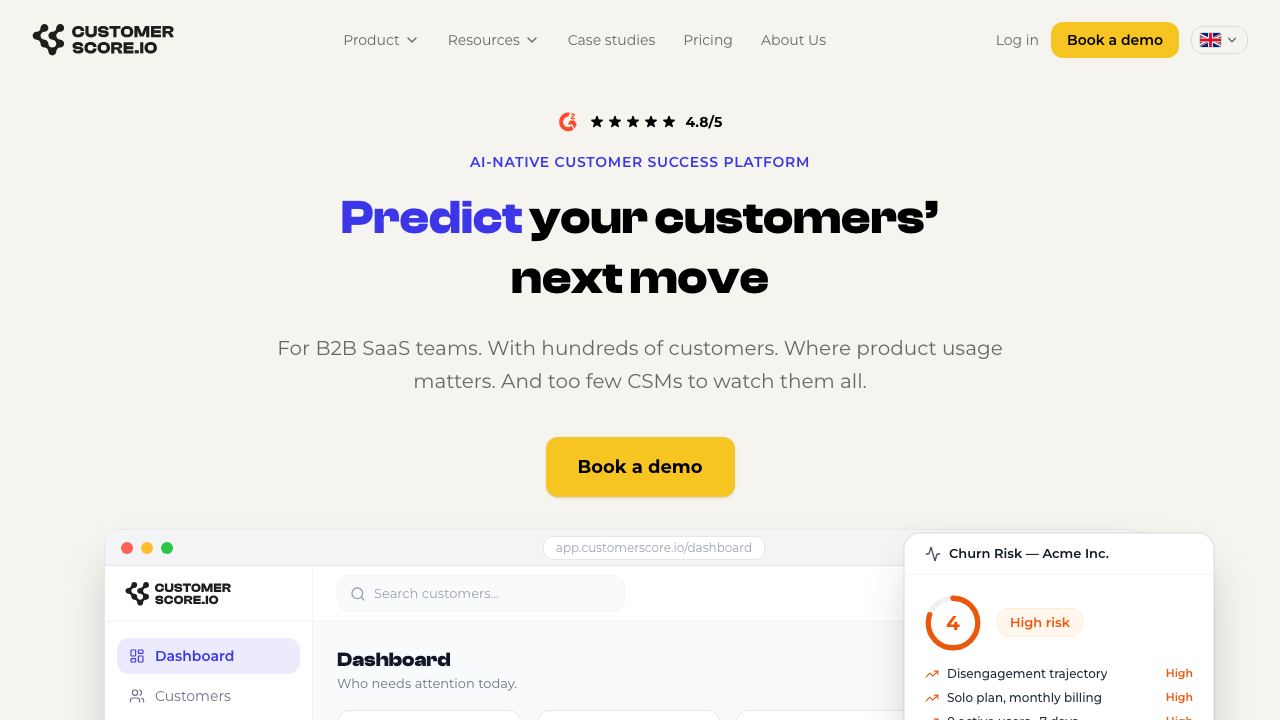 Customerscore.io 网站截图
