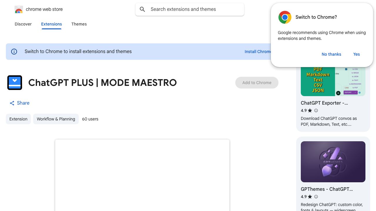 ChatGPT PLUS | MODE MAESTRO 网站截图
