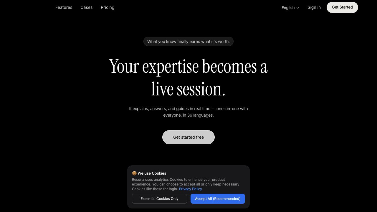 Resona.ai website screenshot