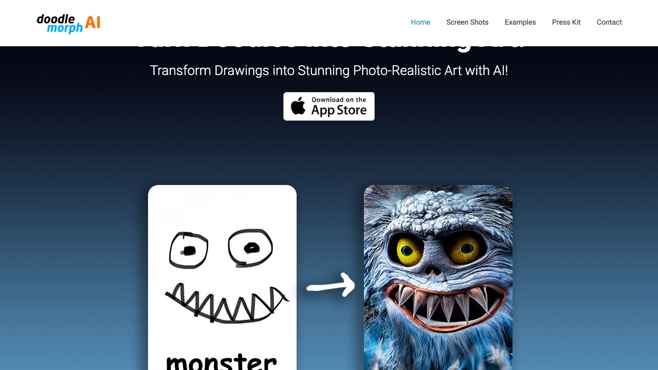 Doodle Morph AI 网站截图