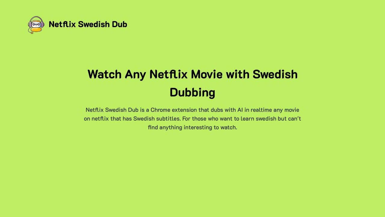 Netflix Swedish Dub 网站截图