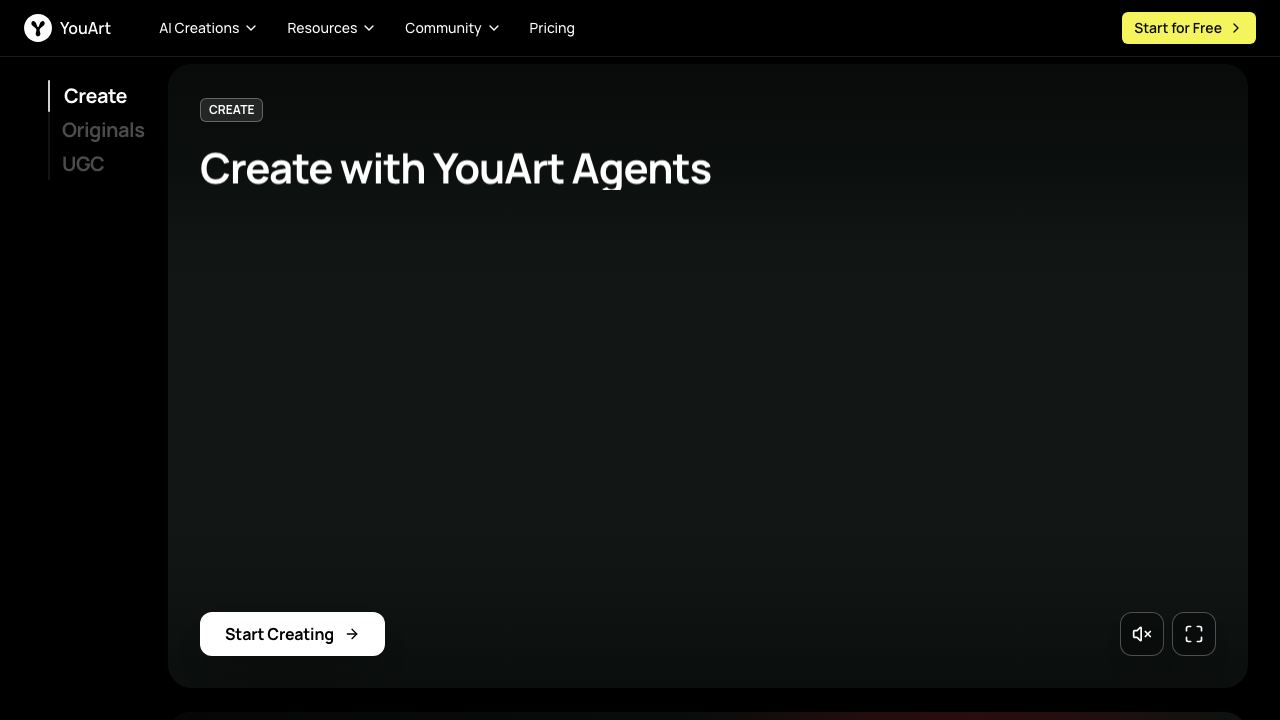 YouArt website screenshot