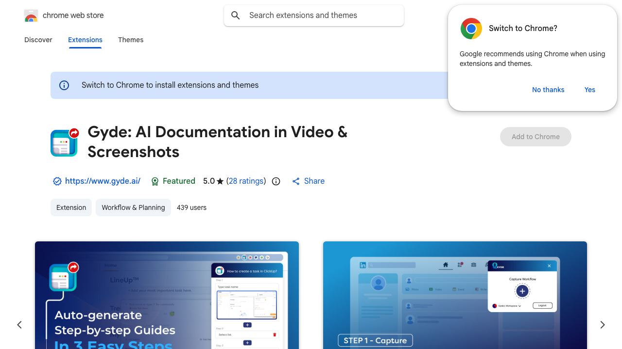 Gyde: AI Documentation in Video & Screenshots 网站截图