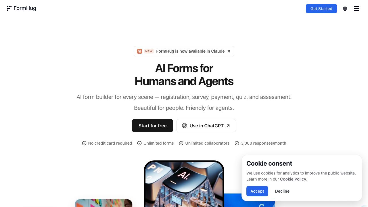 FormHug 网站截图