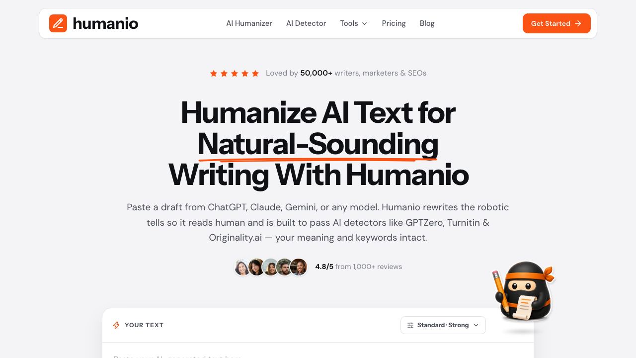 Humanio website screenshot