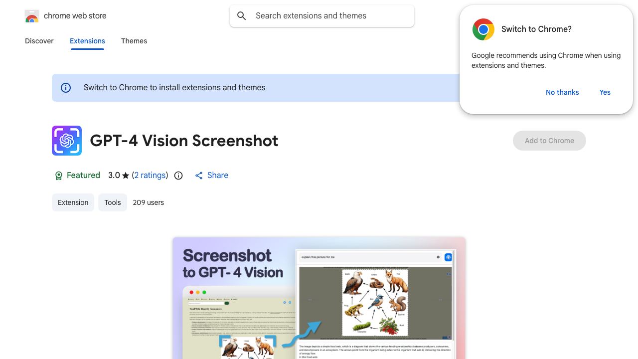 GPT-4 Vision Screenshot 网站截图