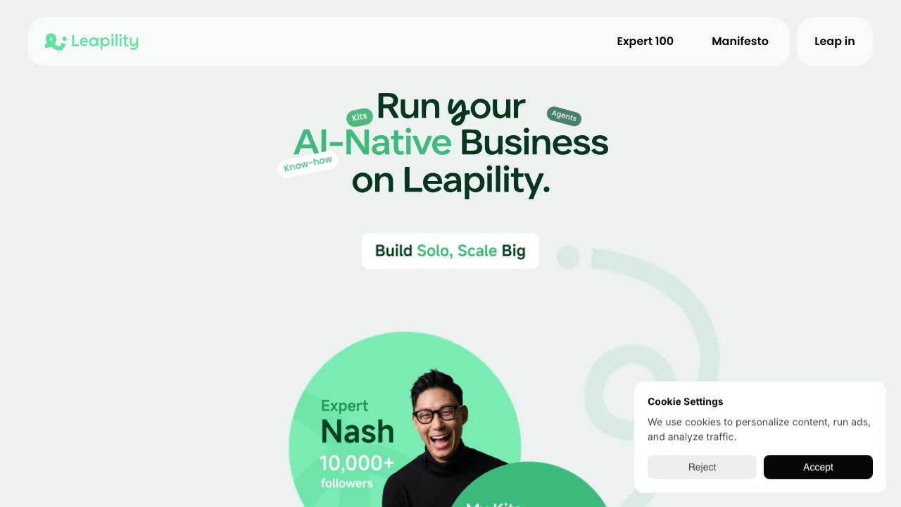Leapility website screenshot
