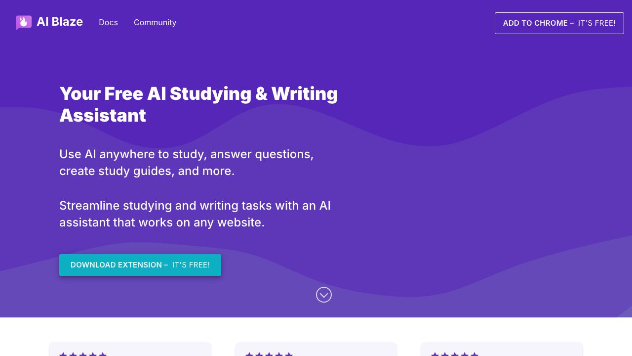 AI Blaze: Fast AI Writing with Dynamic Prompts 网站截图
