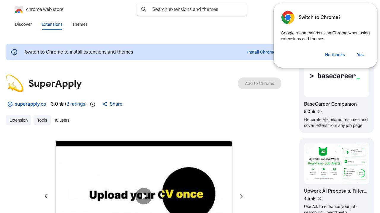 SuperApply website screenshot