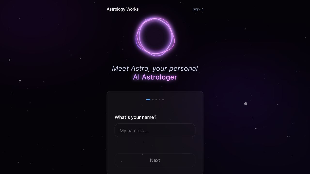 Astrology Works 网站截图