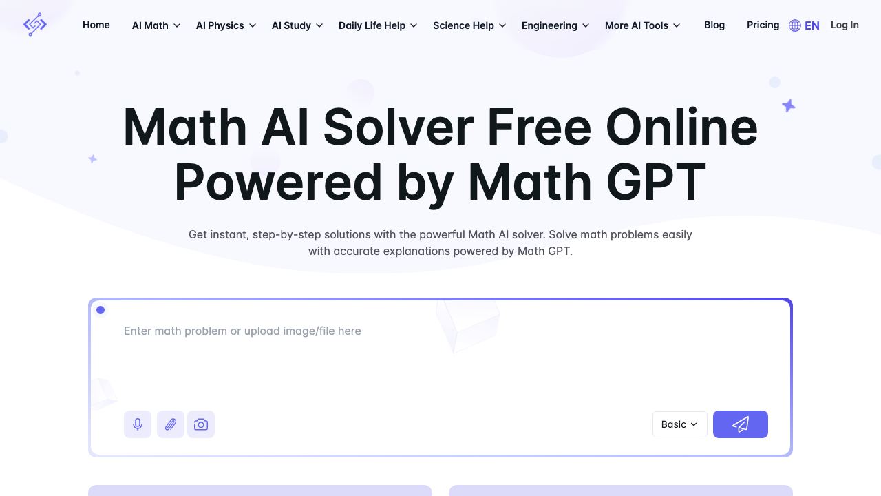 Math.now: Free Math AI Solver powered by math GPT website screenshot