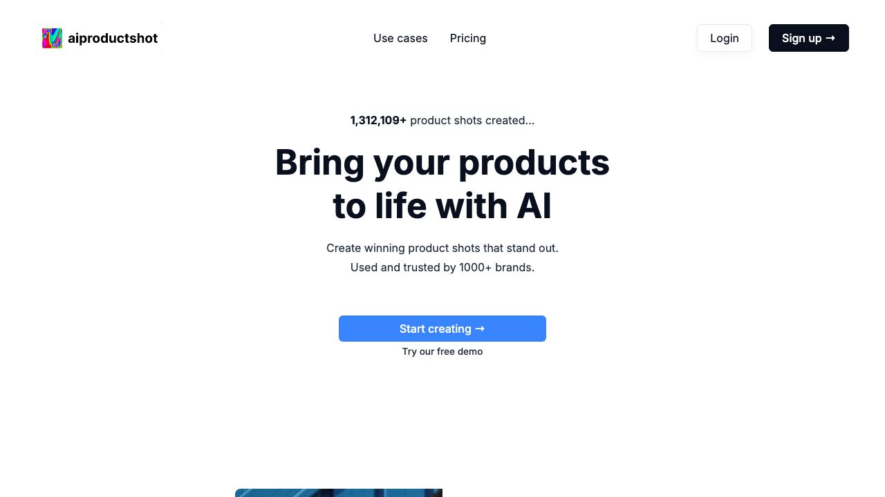 AI Product Shot 网站截图