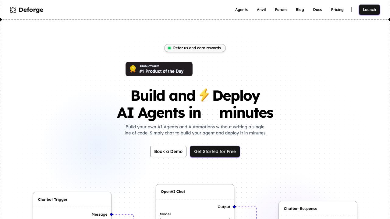 Deforge website screenshot