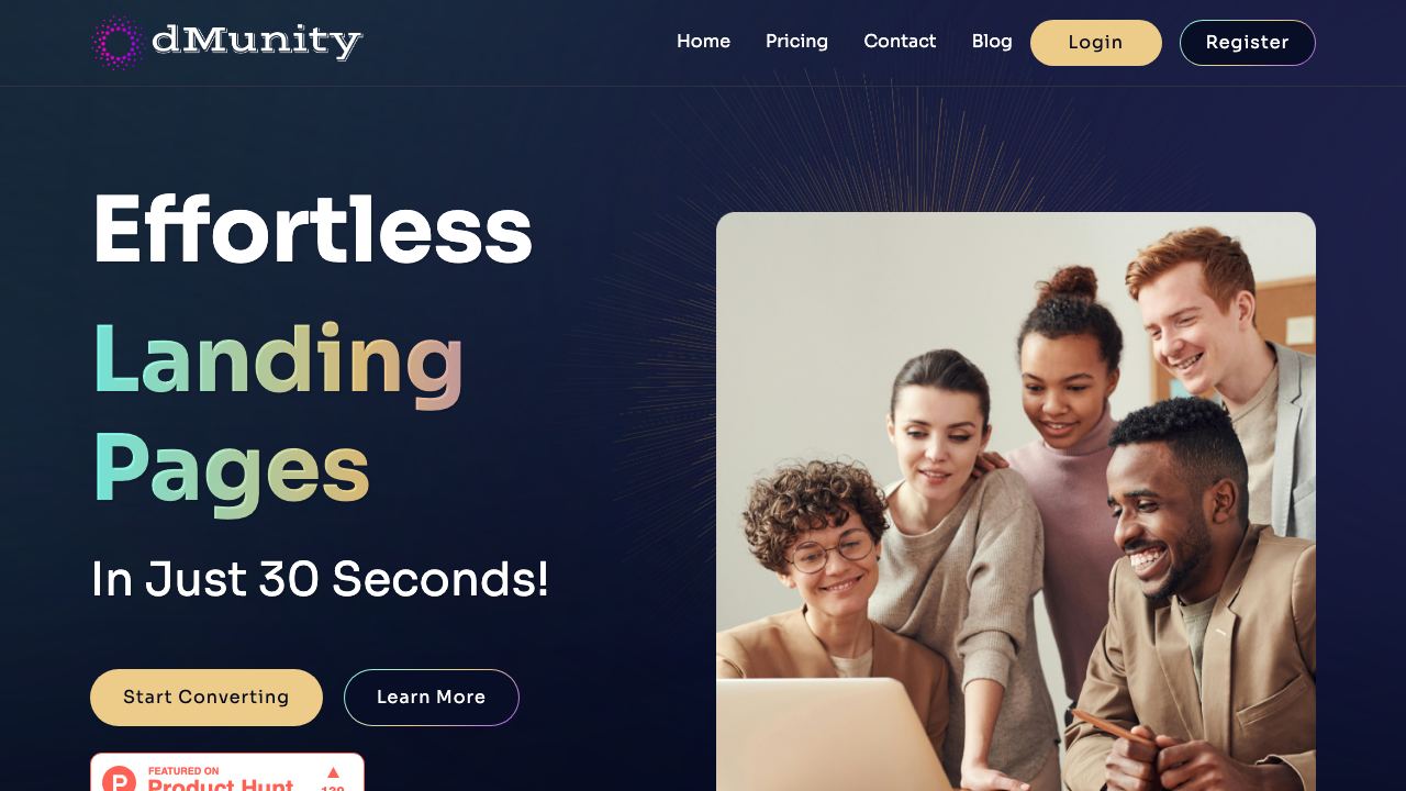 dMunity website screenshot
