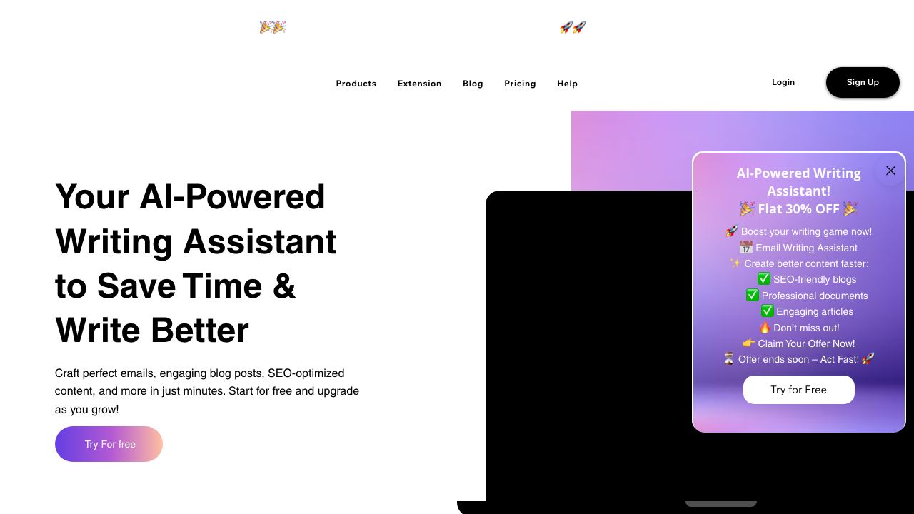 ScriboWriter AI 网站截图