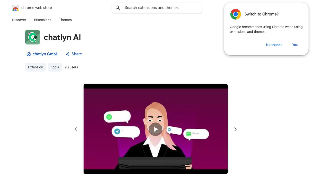 chatlyn AI 网站截图