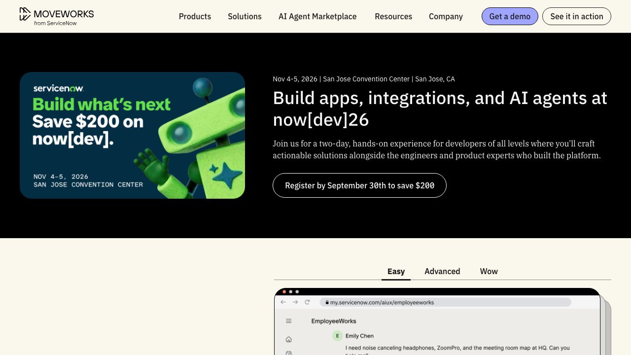 Moveworks website screenshot